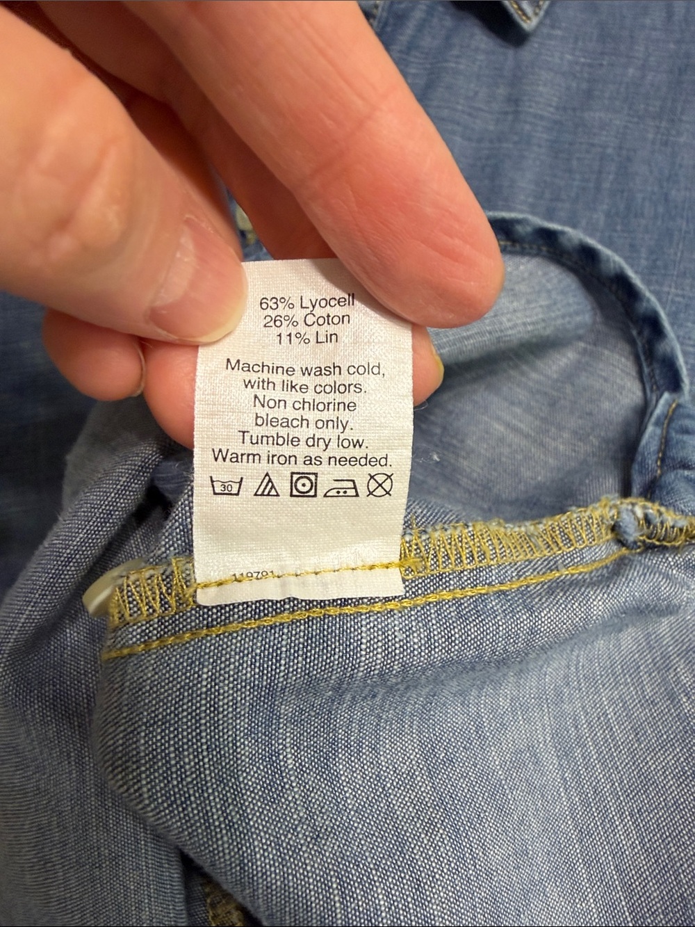 J. Crew Chambray Short-Sleeve Button Front Top - Light Blue - Picture 9 of 11